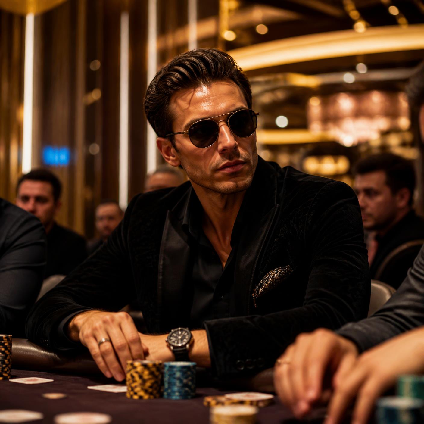 Poker influencers covering the festival
